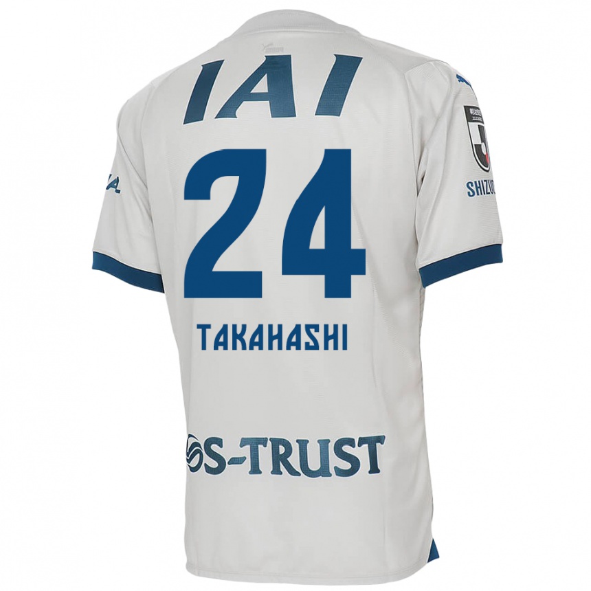 Niño Fútbol Camiseta Yuzuki Takahashi #24 Blanco Azul 2ª Equipación 2024/25 México