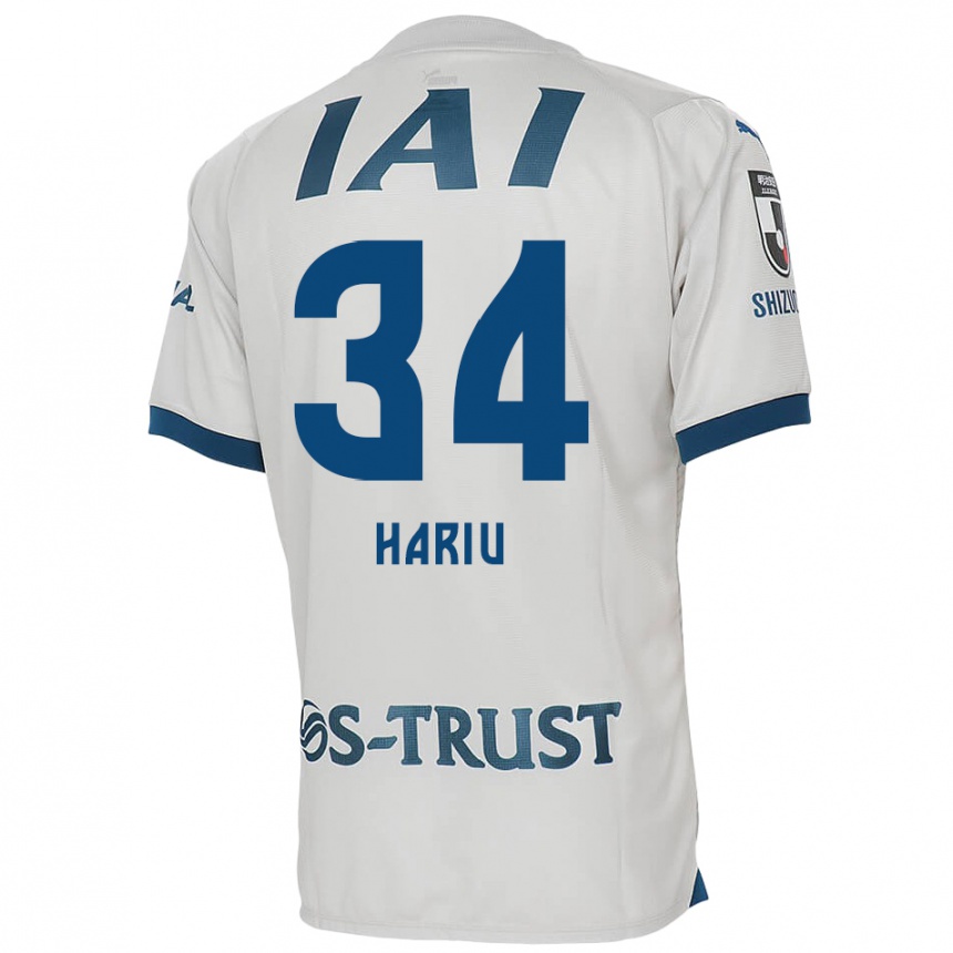 Niño Fútbol Camiseta Ryota Hariu #34 Blanco Azul 2ª Equipación 2024/25 México