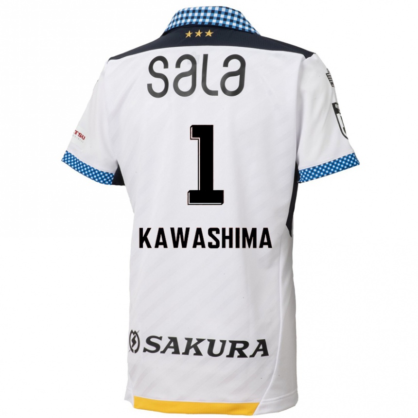 Niño Fútbol Camiseta Eiji Kawashima #1 Blanco Negro 2ª Equipación 2024/25 México