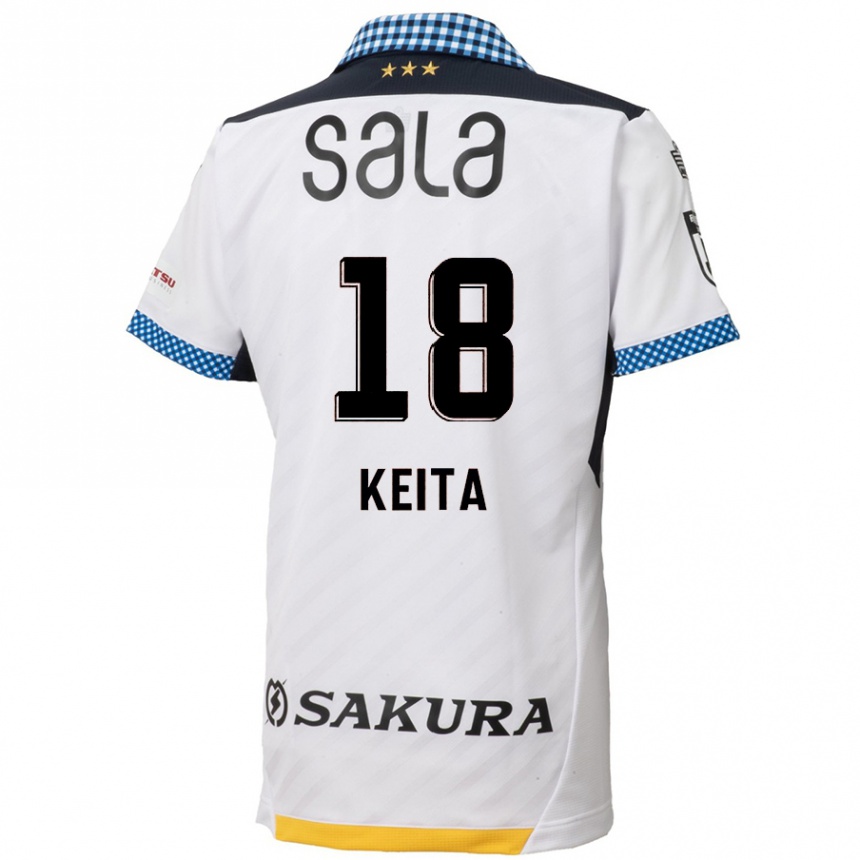 Niño Fútbol Camiseta Keita Takahata #18 Blanco Negro 2ª Equipación 2024/25 México