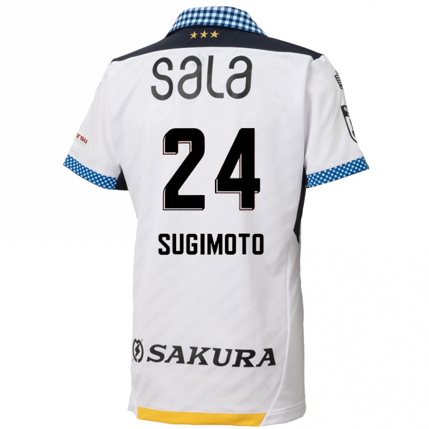 Niño Fútbol Camiseta Mitsuki Sugimoto #24 Blanco Negro 2ª Equipación 2024/25 México