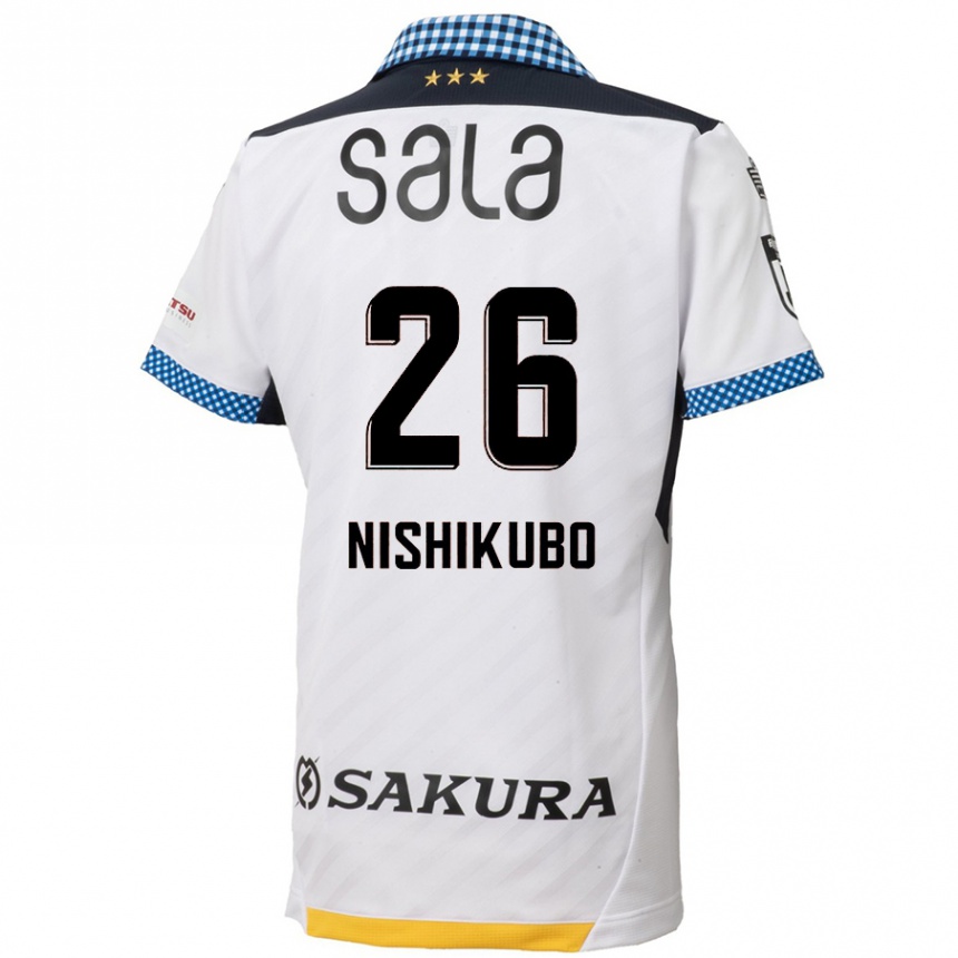 Niño Fútbol Camiseta Shunsuke Nishikubo #26 Blanco Negro 2ª Equipación 2024/25 México