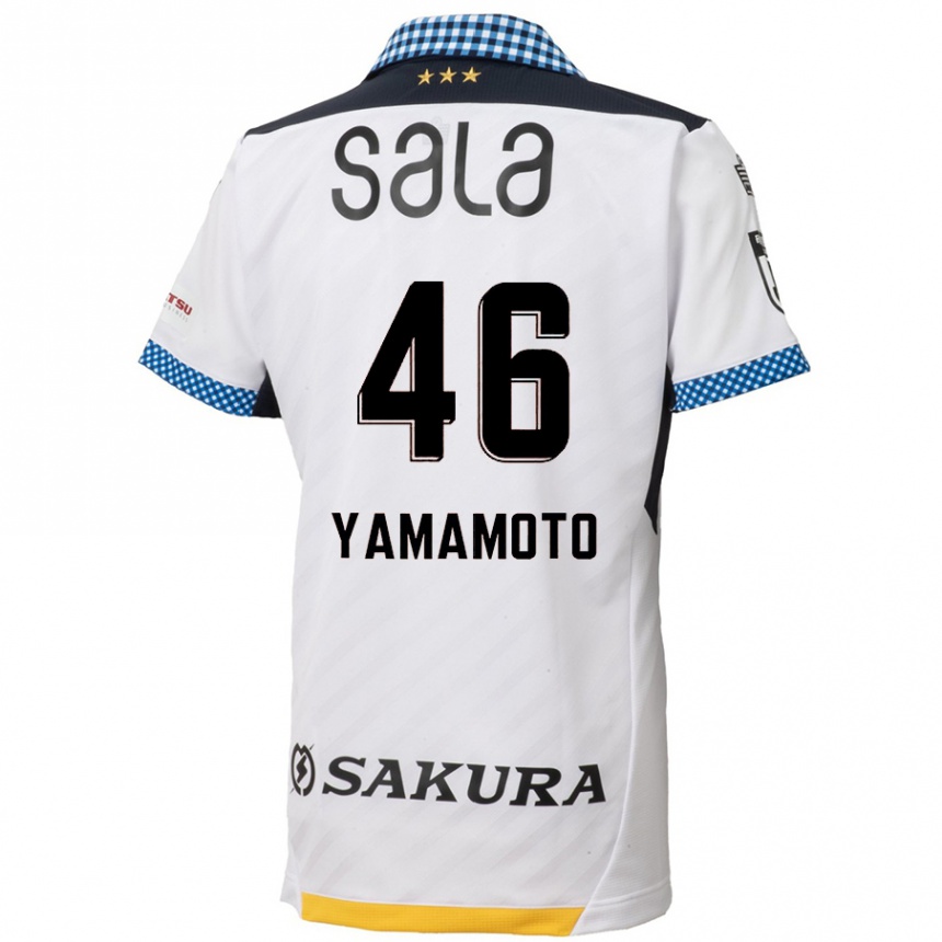 Niño Fútbol Camiseta Shota Yamamoto #46 Blanco Negro 2ª Equipación 2024/25 México