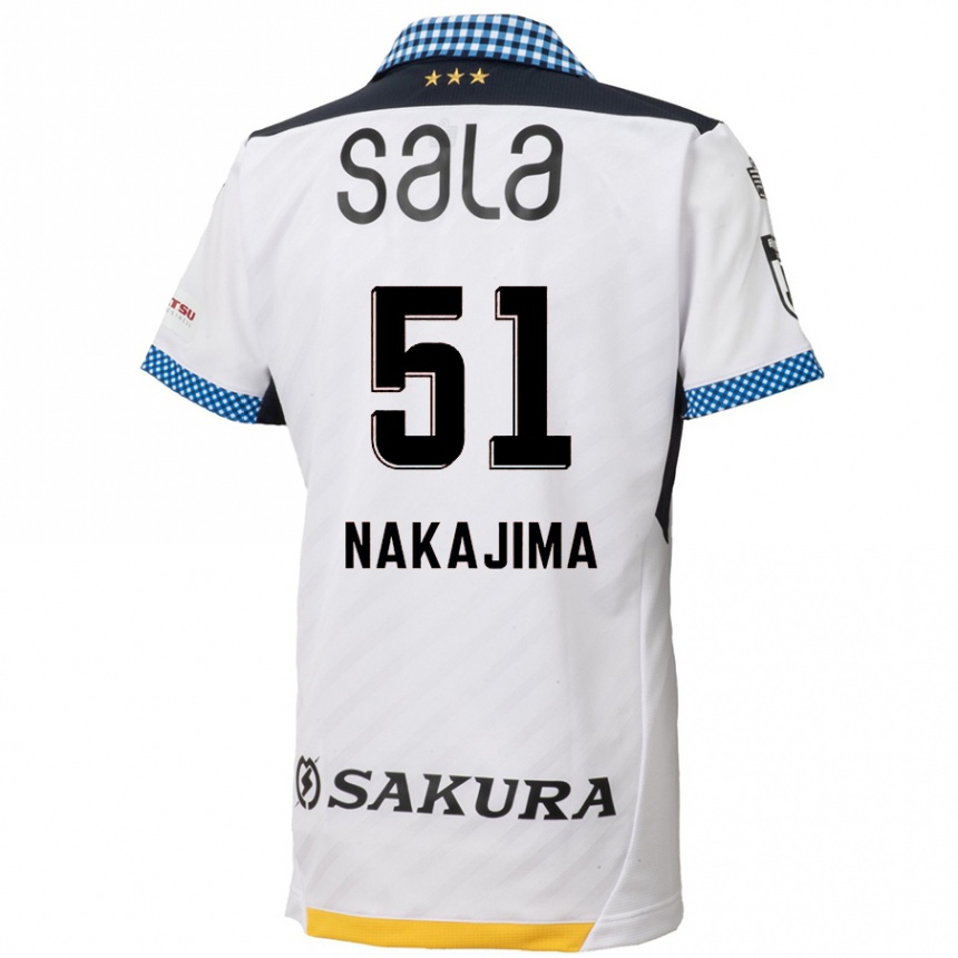 Niño Fútbol Camiseta Keitaro Nakajima #51 Blanco Negro 2ª Equipación 2024/25 México