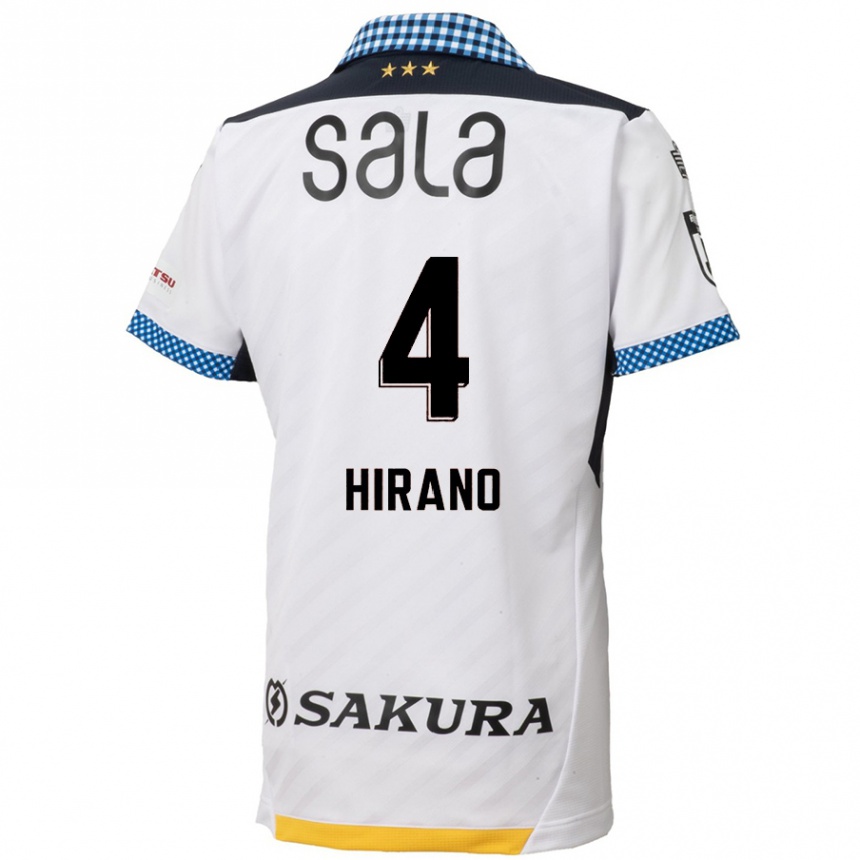 Niño Fútbol Camiseta Rion Hirano #4 Blanco Negro 2ª Equipación 2024/25 México