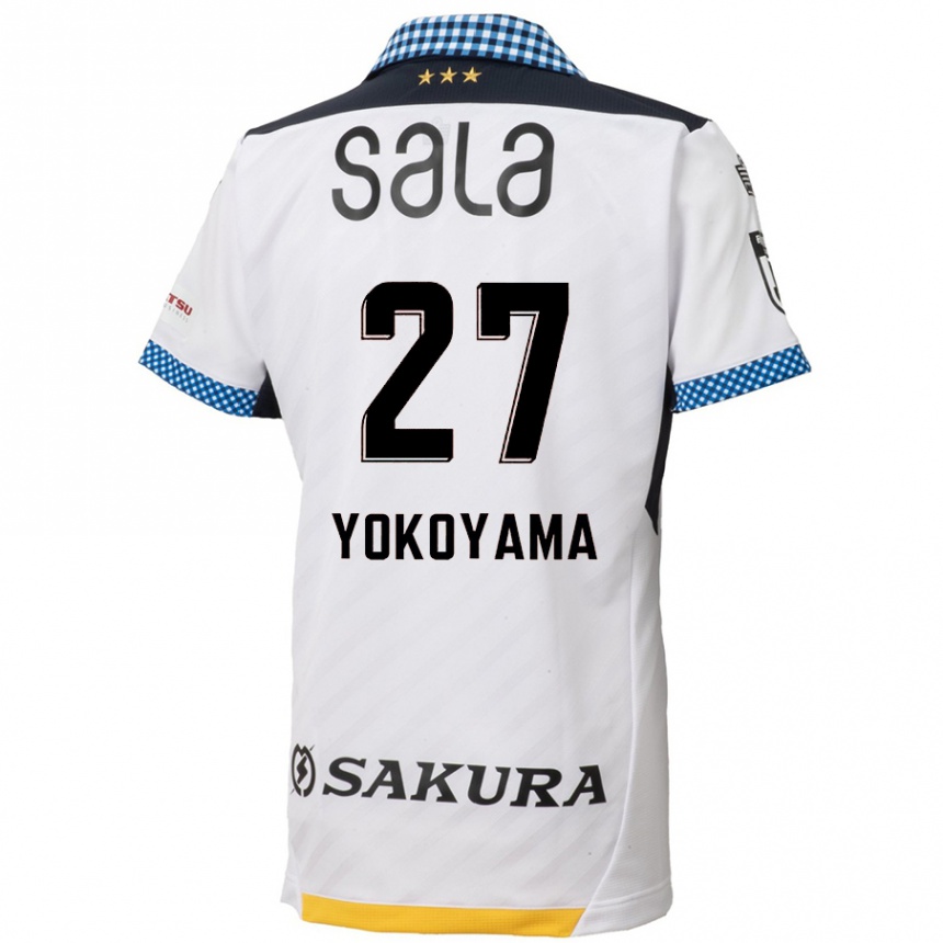 Niño Fútbol Camiseta Kota Yokoyama #27 Blanco Negro 2ª Equipación 2024/25 México