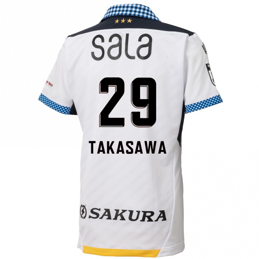 Niño Fútbol Camiseta Kaito Takasawa #29 Blanco Negro 2ª Equipación 2024/25 México