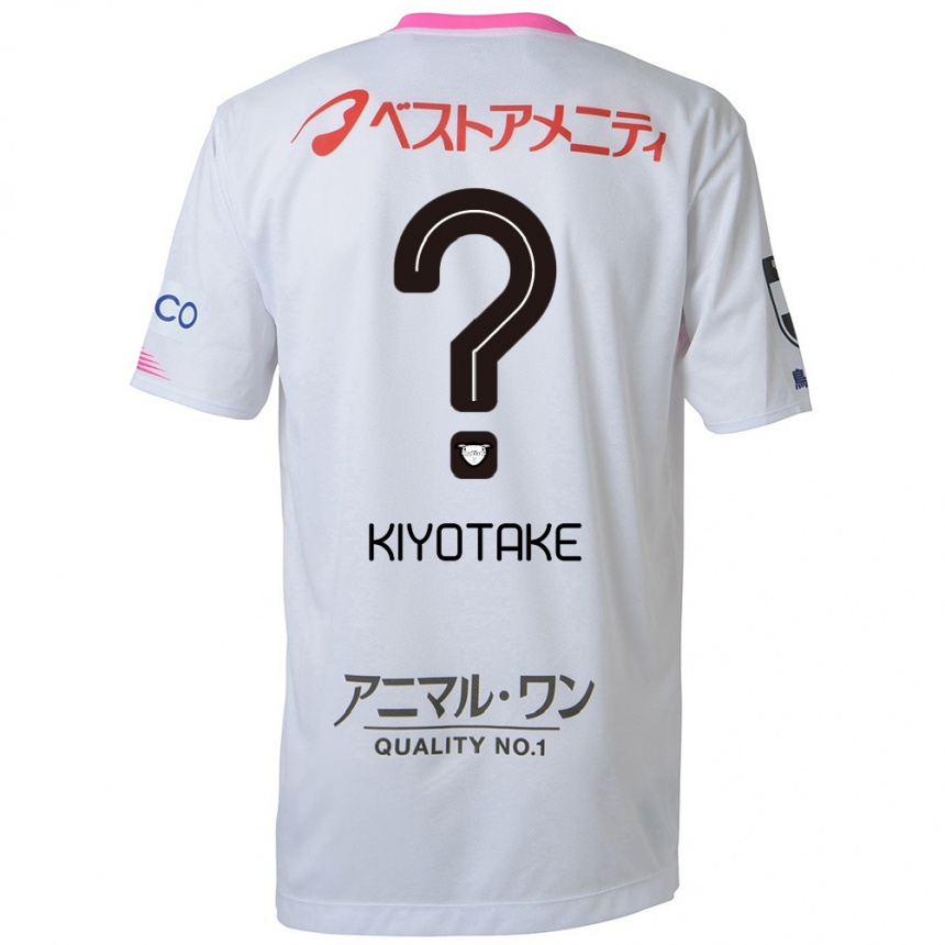 Niño Fútbol Camiseta Hiroshi Kiyotake #0 Blanco Azul Rosa 2ª Equipación 2024/25 México