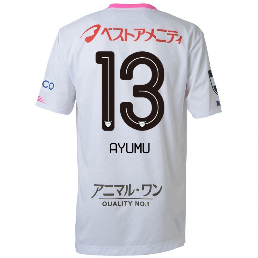 Niño Fútbol Camiseta Ayumu Yokoyama #13 Blanco Azul Rosa 2ª Equipación 2024/25 México