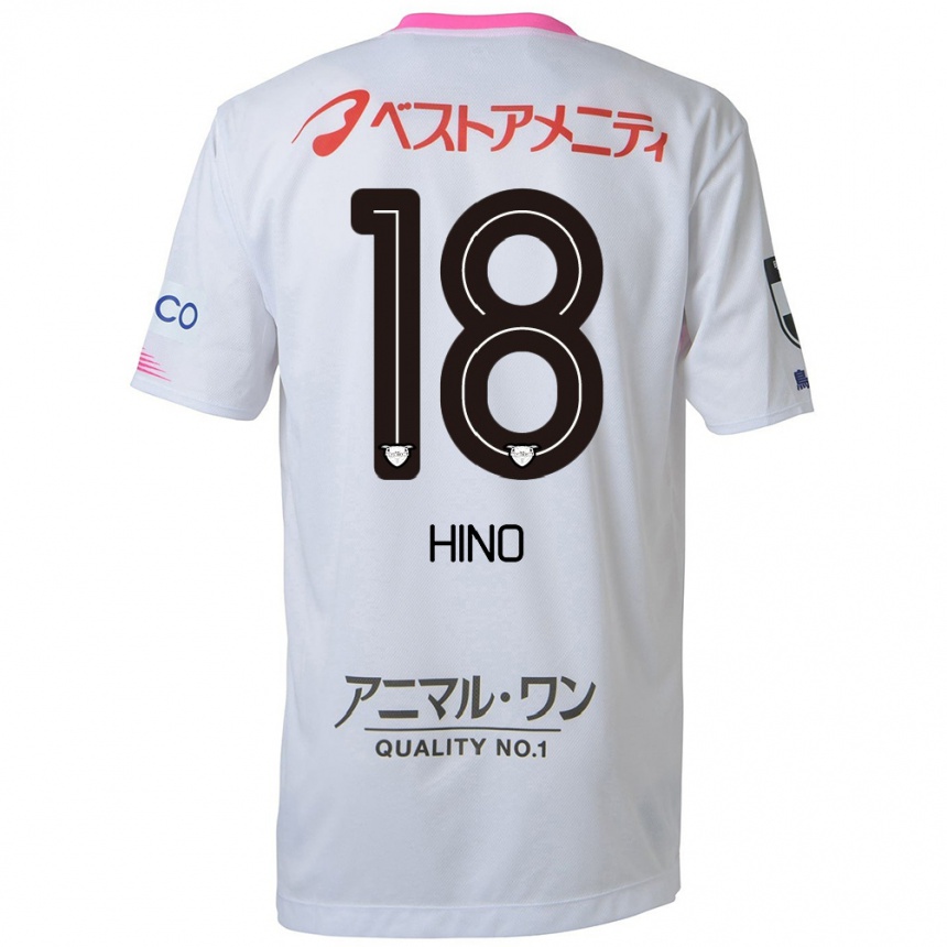 Niño Fútbol Camiseta Shota Hino #18 Blanco Azul Rosa 2ª Equipación 2024/25 México