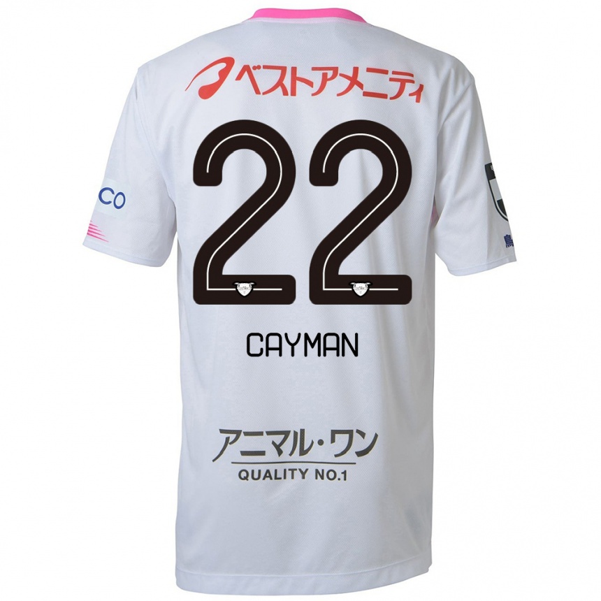 Niño Fútbol Camiseta Cayman Togashi #22 Blanco Azul Rosa 2ª Equipación 2024/25 México