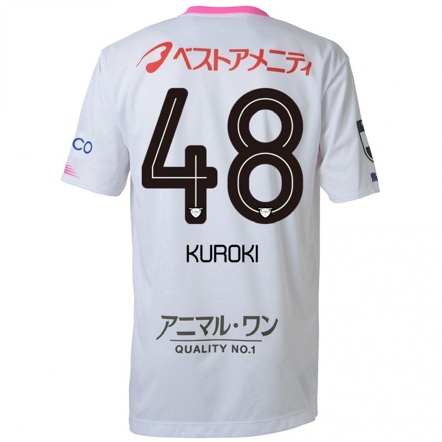 Niño Fútbol Camiseta Yuya Kuroki #48 Blanco Azul Rosa 2ª Equipación 2024/25 México