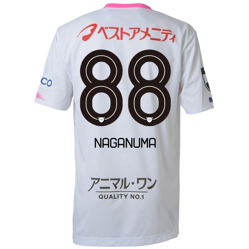 Niño Fútbol Camiseta Yoichi Naganuma #88 Blanco Azul Rosa 2ª Equipación 2024/25 México