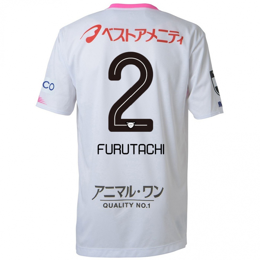 Niño Fútbol Camiseta Shuya Furutachi #2 Blanco Azul Rosa 2ª Equipación 2024/25 México