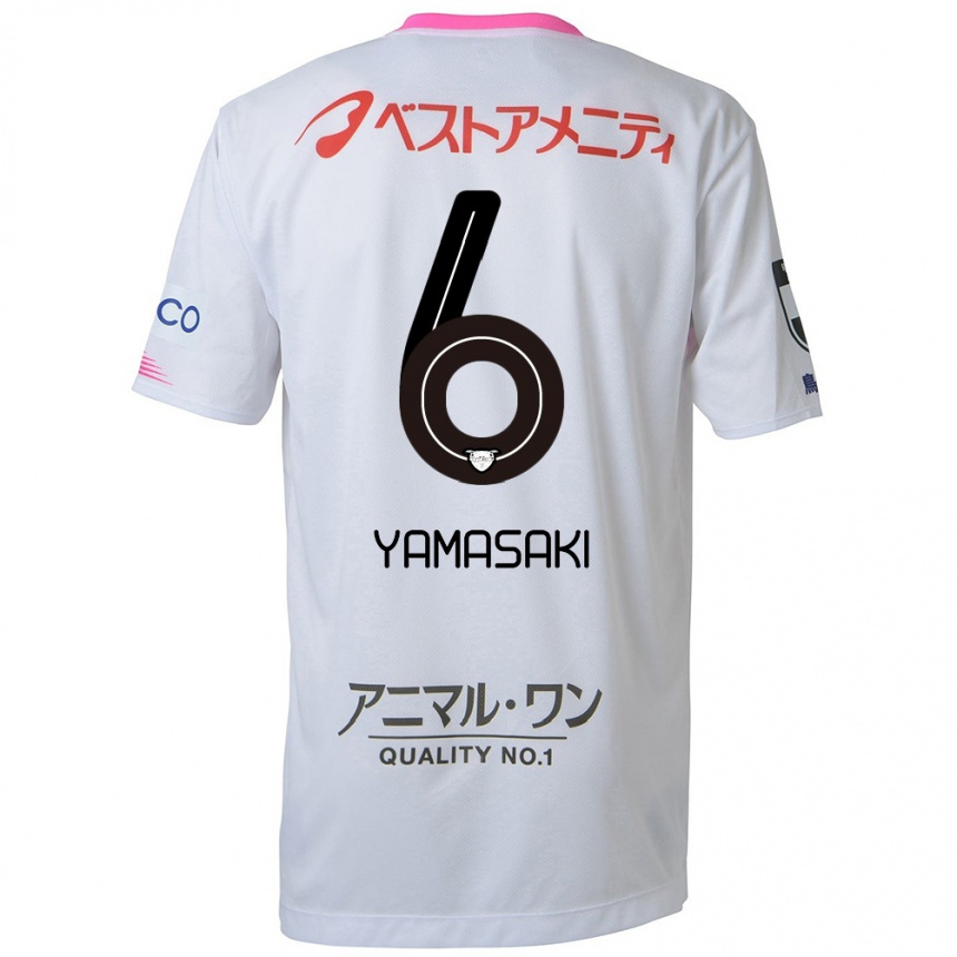 Niño Fútbol Camiseta Haruki Yamasaki #6 Blanco Azul Rosa 2ª Equipación 2024/25 México