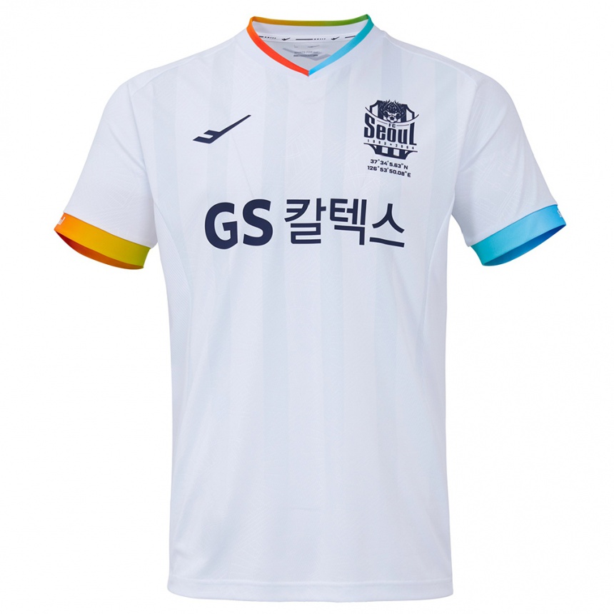 Niño Fútbol Camiseta Cheol-Won Choi #21 Blanco Azul 2ª Equipación 2024/25 México