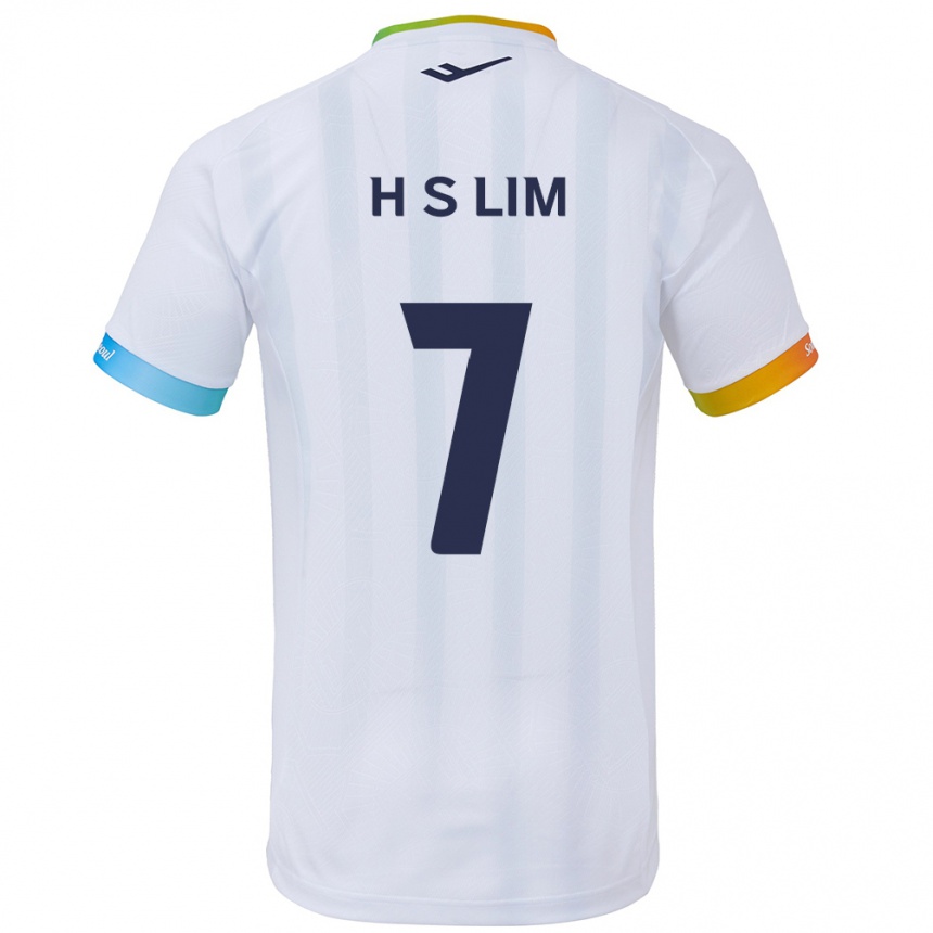 Niño Fútbol Camiseta Sang-Hyub Lim #7 Blanco Azul 2ª Equipación 2024/25 México