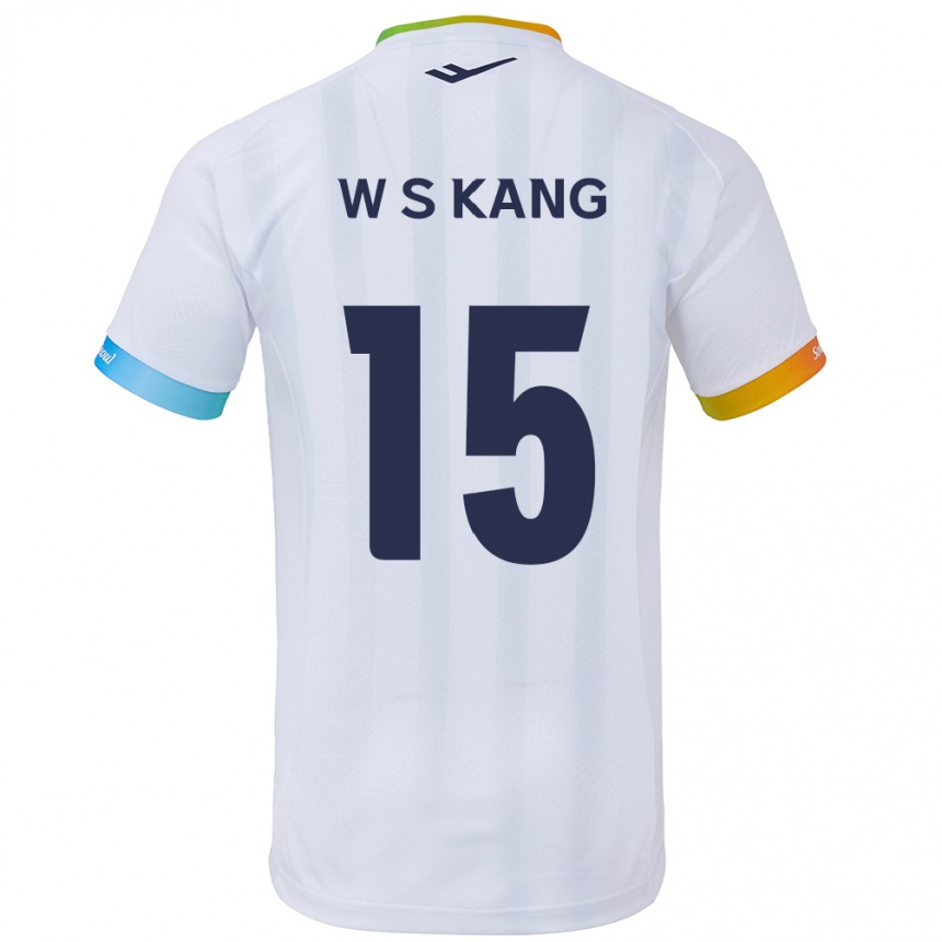 Niño Fútbol Camiseta Sang-Woo Kang #15 Blanco Azul 2ª Equipación 2024/25 México