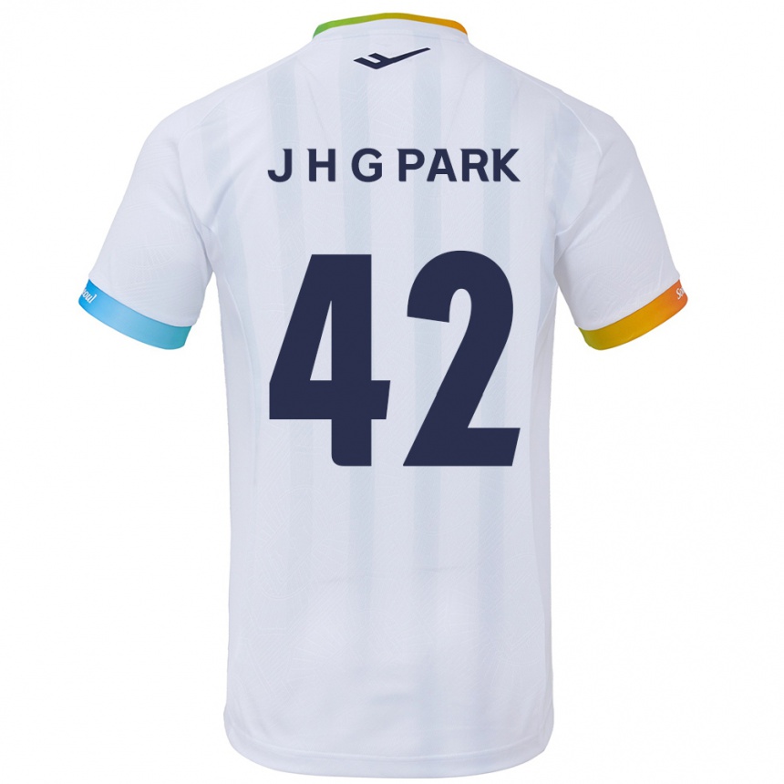 Niño Fútbol Camiseta Jang Han-Gyeol Park #42 Blanco Azul 2ª Equipación 2024/25 México