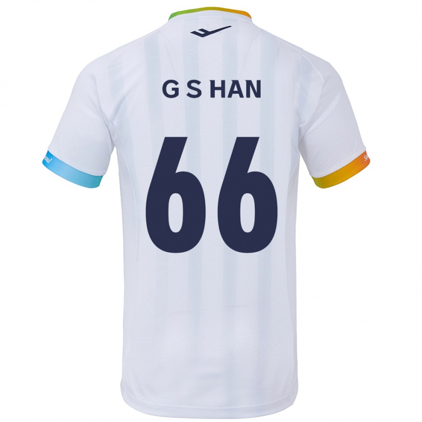 Niño Fútbol Camiseta Seung-Gyu Han #66 Blanco Azul 2ª Equipación 2024/25 México