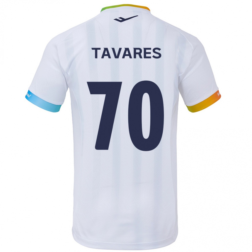 Niño Fútbol Camiseta Ronaldo Tavares #70 Blanco Azul 2ª Equipación 2024/25 México