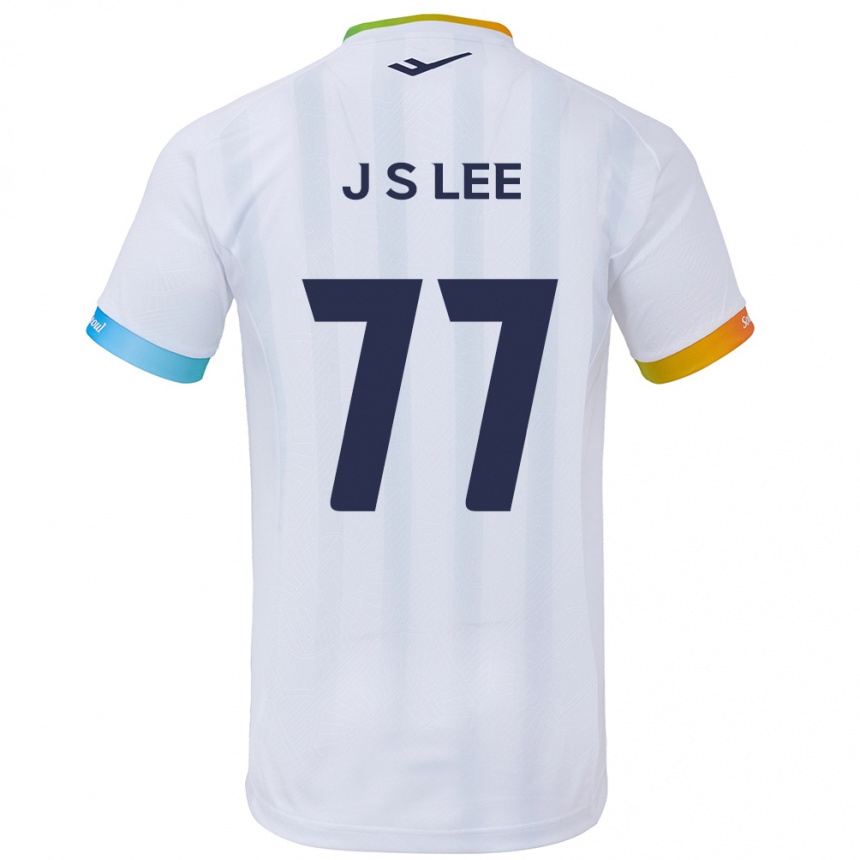 Niño Fútbol Camiseta Seung-Joon Lee #77 Blanco Azul 2ª Equipación 2024/25 México