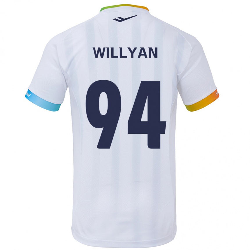 Niño Fútbol Camiseta Willyan #94 Blanco Azul 2ª Equipación 2024/25 México