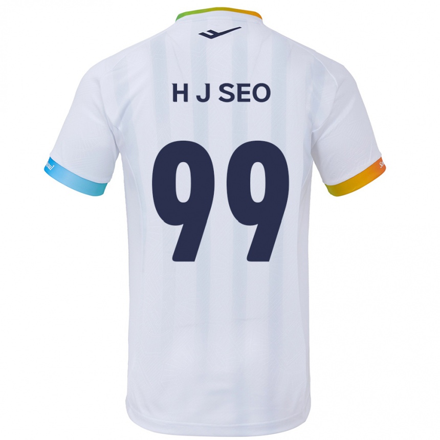 Niño Fútbol Camiseta Ju-Hwan Seo #99 Blanco Azul 2ª Equipación 2024/25 México