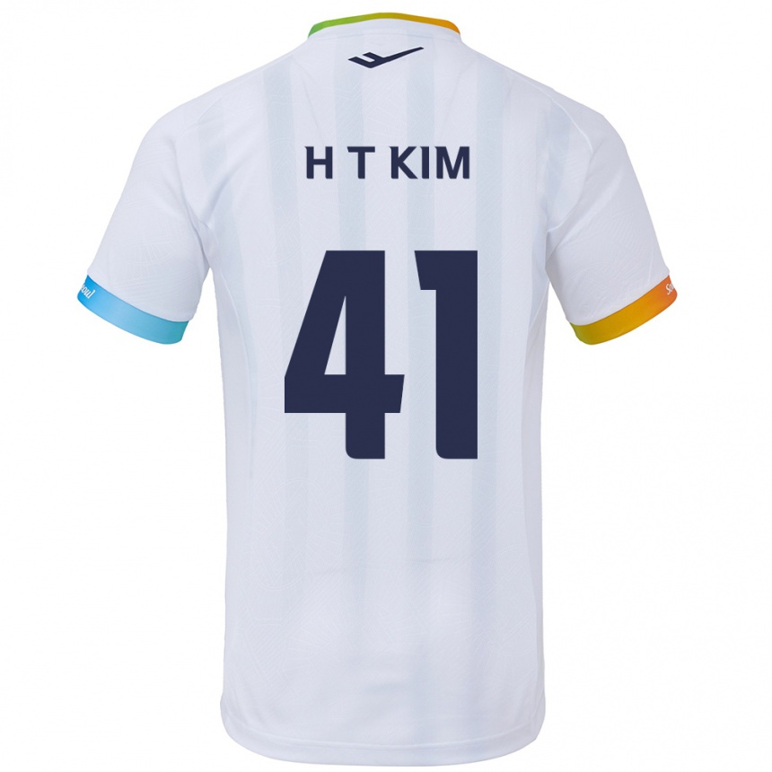 Niño Fútbol Camiseta Tae-Ho Kim #41 Blanco Azul 2ª Equipación 2024/25 México