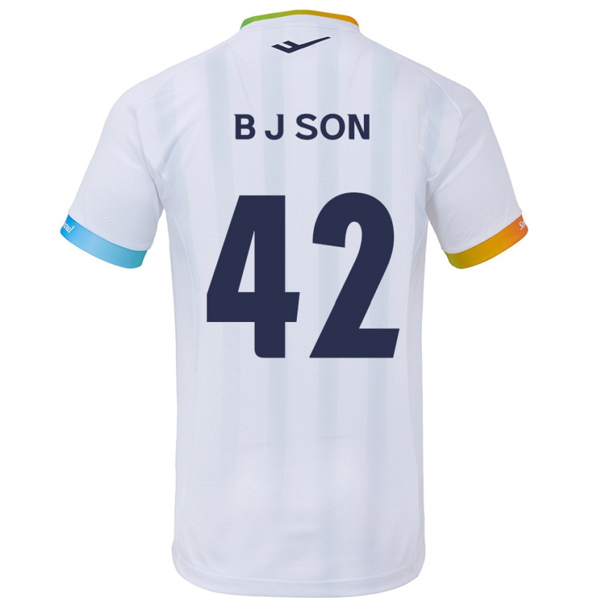 Niño Fútbol Camiseta Jeong-Beom Son #42 Blanco Azul 2ª Equipación 2024/25 México