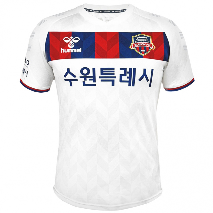 Niño Fútbol Camiseta Hyo-Geun Park #2 Blanco Azul 2ª Equipación 2024/25 México