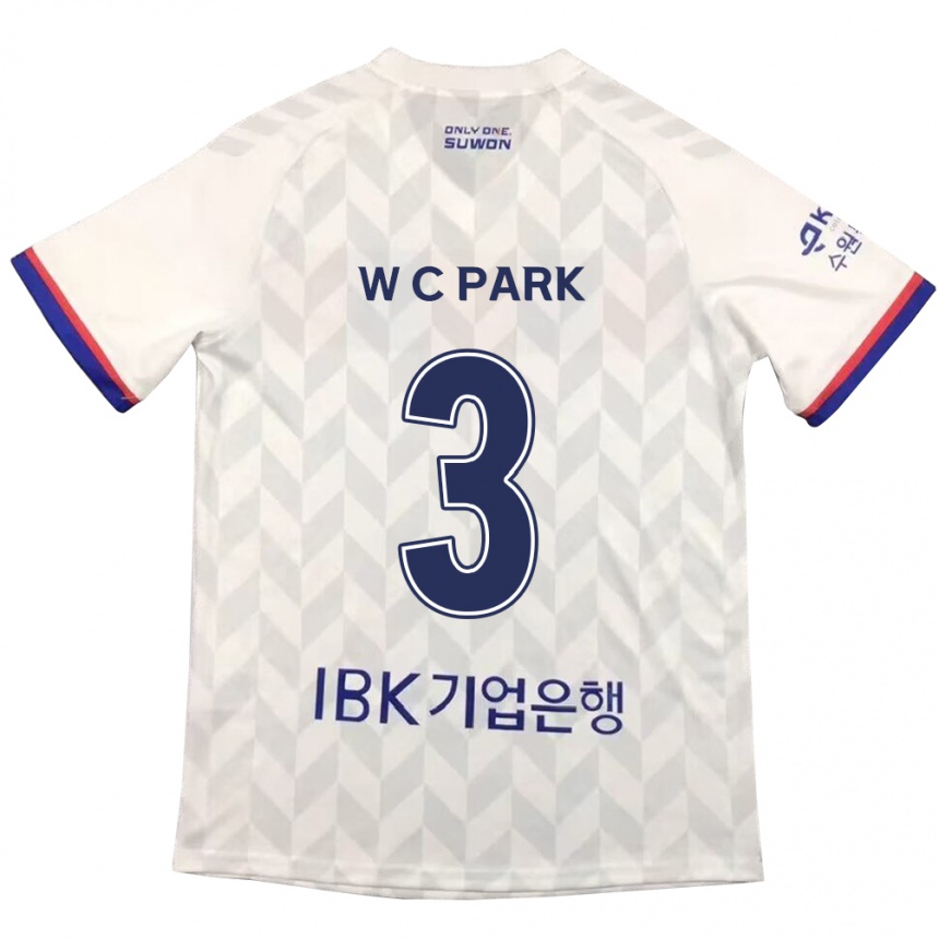 Niño Fútbol Camiseta Cheol-Woo Park #3 Blanco Azul 2ª Equipación 2024/25 México