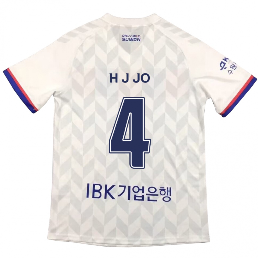 Niño Fútbol Camiseta Jun-Hyun Jo #4 Blanco Azul 2ª Equipación 2024/25 México