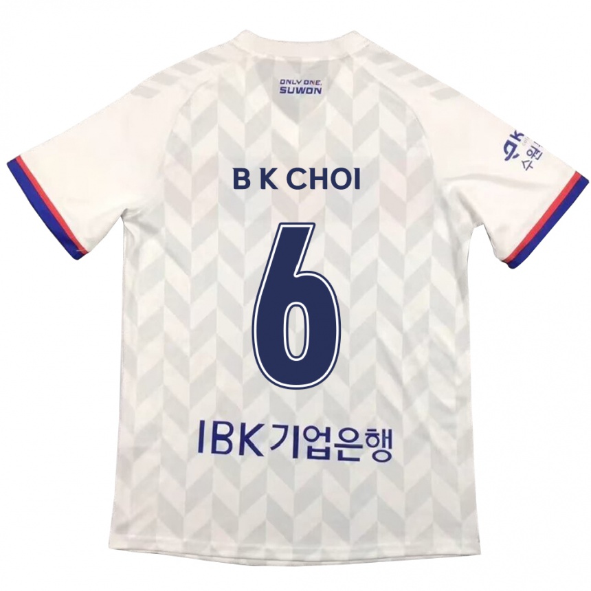 Niño Fútbol Camiseta Kyu-Baek Choi #6 Blanco Azul 2ª Equipación 2024/25 México