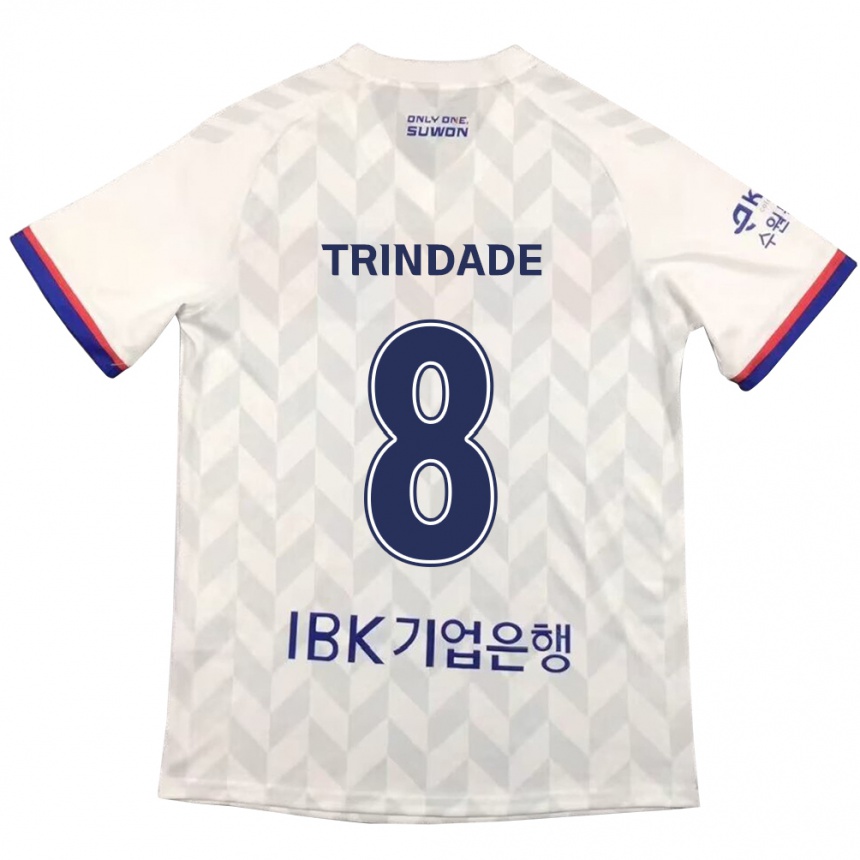 Niño Fútbol Camiseta Matheus Trindade #8 Blanco Azul 2ª Equipación 2024/25 México