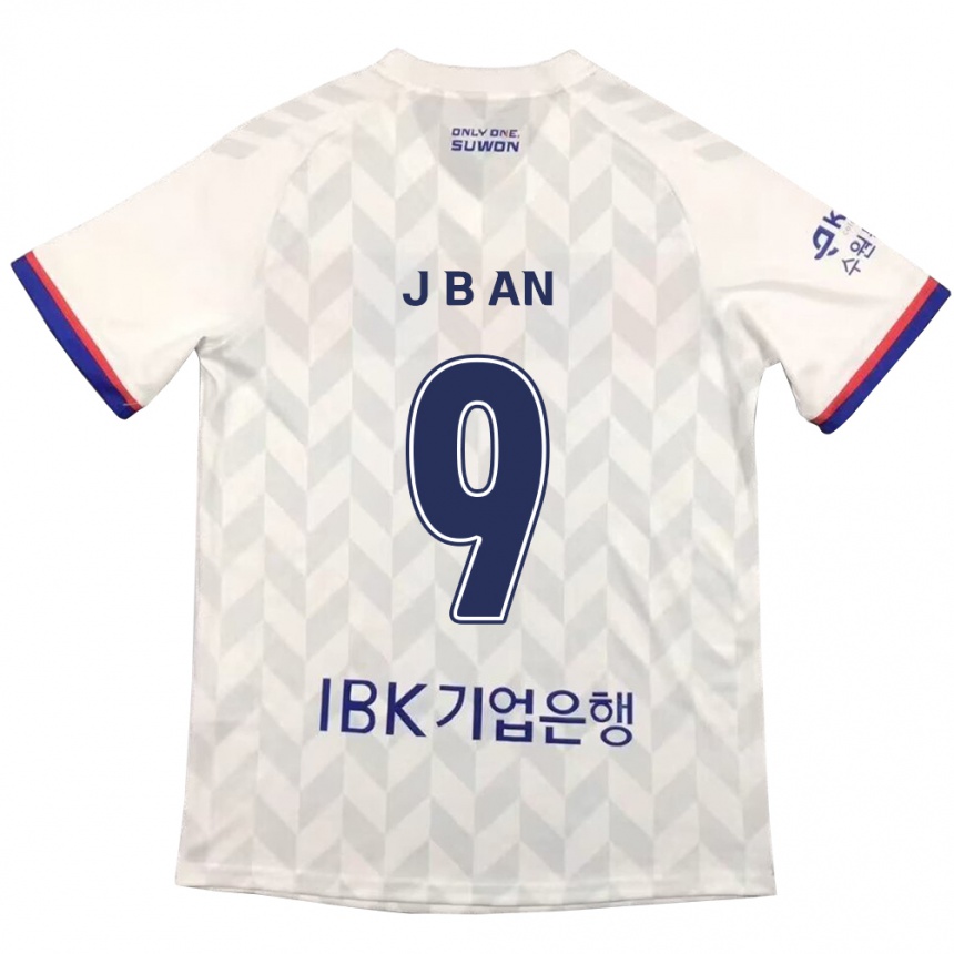 Niño Fútbol Camiseta Byong-Jun An #9 Blanco Azul 2ª Equipación 2024/25 México