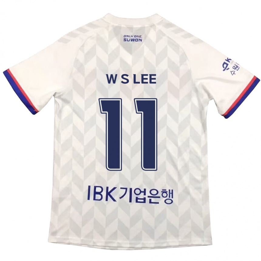 Niño Fútbol Camiseta Seung-Woo Lee #11 Blanco Azul 2ª Equipación 2024/25 México