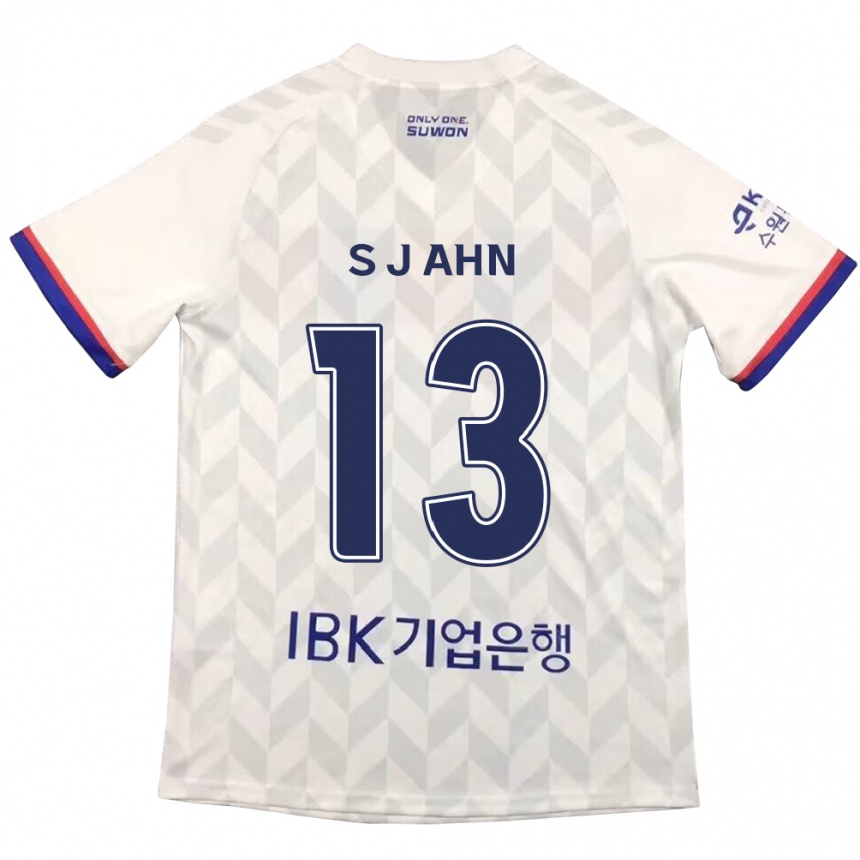 Niño Fútbol Camiseta Jun-Su Ahn #13 Blanco Azul 2ª Equipación 2024/25 México