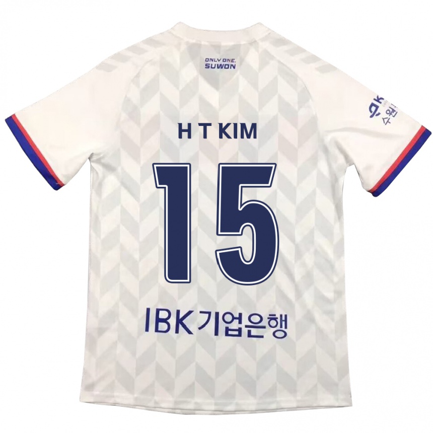 Niño Fútbol Camiseta Tae-Han Kim #15 Blanco Azul 2ª Equipación 2024/25 México