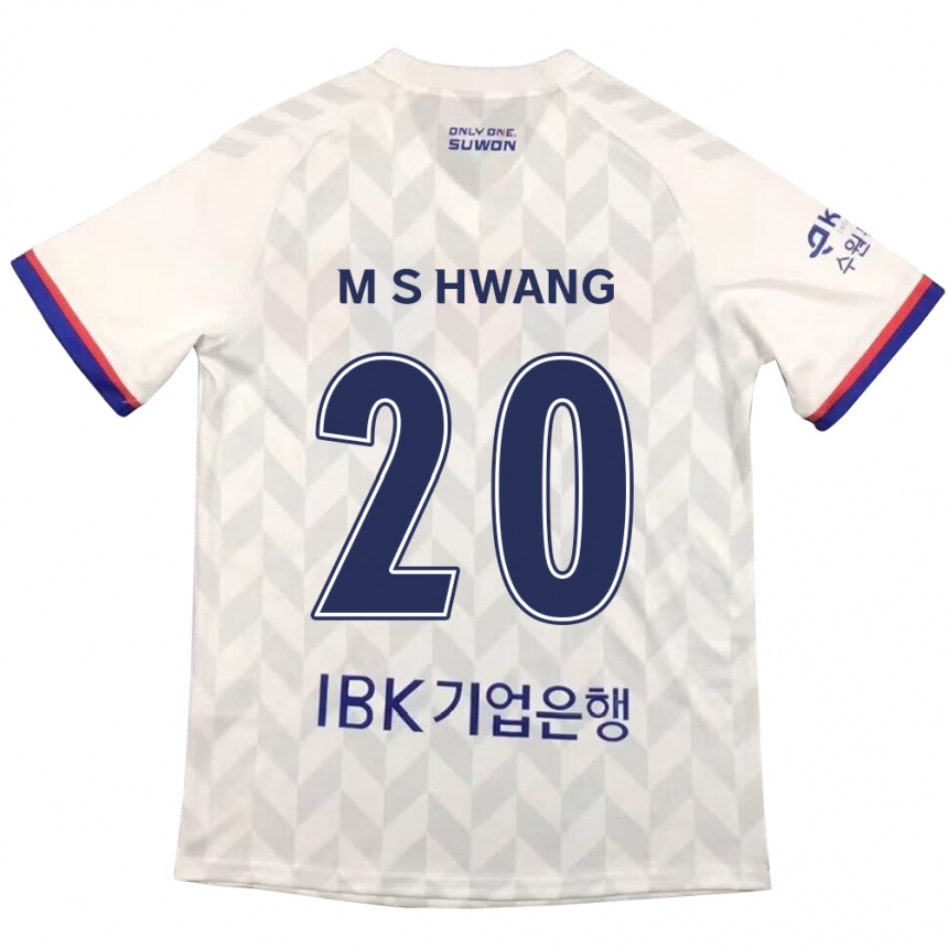 Niño Fútbol Camiseta Soon-Min Hwang #20 Blanco Azul 2ª Equipación 2024/25 México