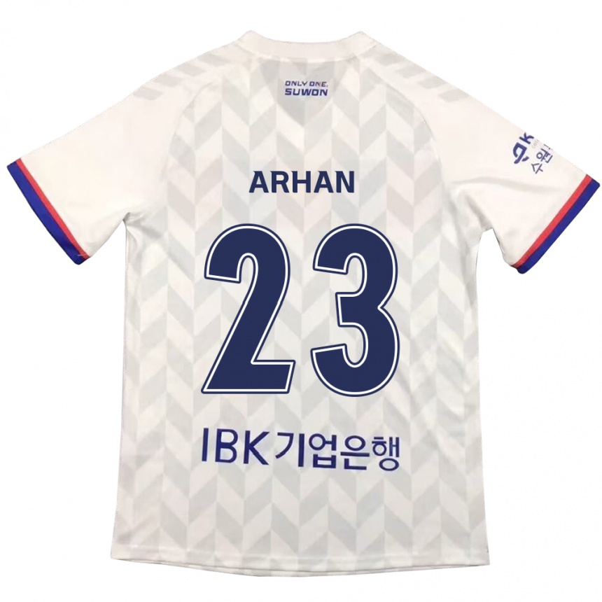 Niño Fútbol Camiseta Pratama Arhan #23 Blanco Azul 2ª Equipación 2024/25 México