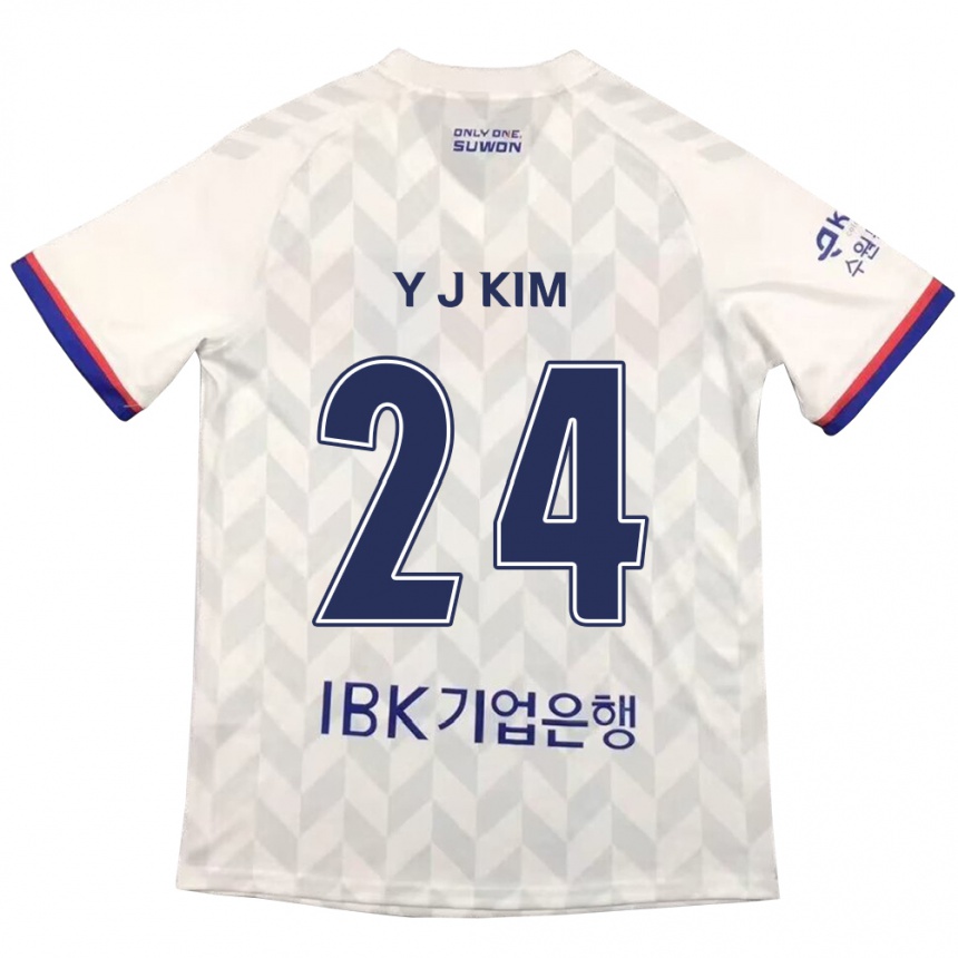 Niño Fútbol Camiseta Ju-Yeop Kim #24 Blanco Azul 2ª Equipación 2024/25 México