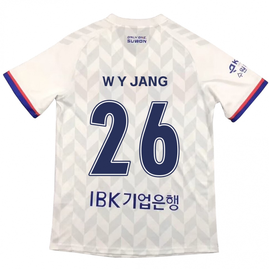 Niño Fútbol Camiseta Young-Woo Jang #26 Blanco Azul 2ª Equipación 2024/25 México