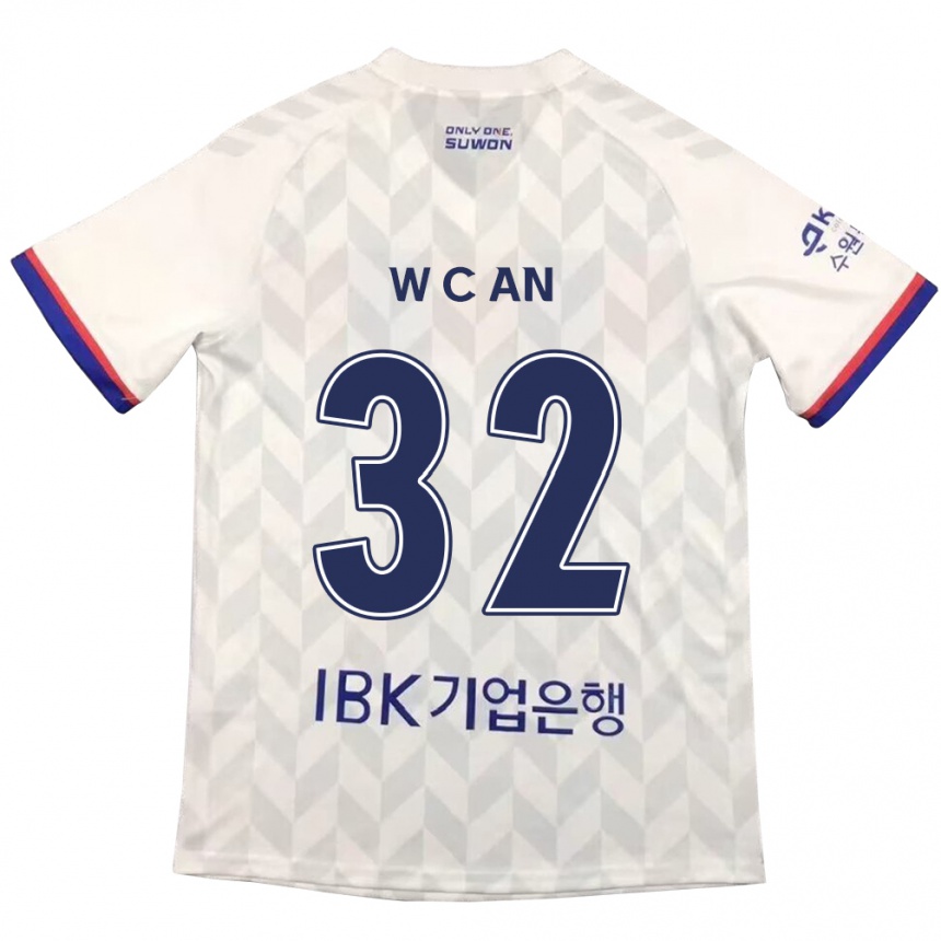 Niño Fútbol Camiseta Chi-Woo An #32 Blanco Azul 2ª Equipación 2024/25 México