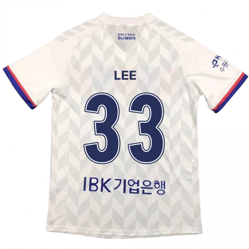 Niño Fútbol Camiseta Joseph Lee #33 Blanco Azul 2ª Equipación 2024/25 México