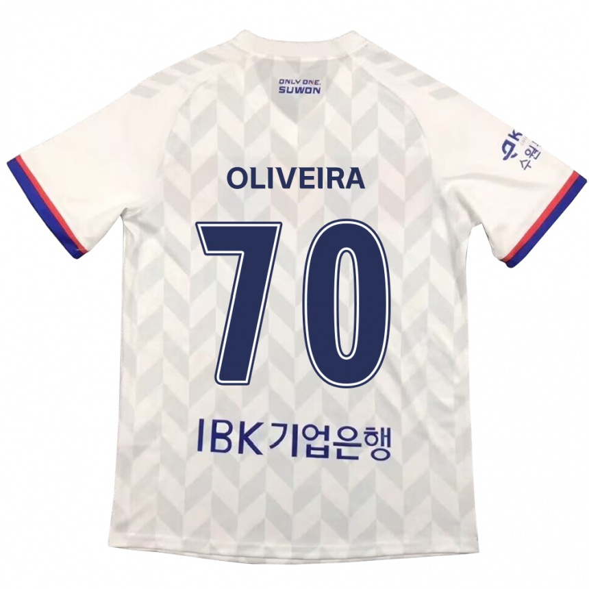 Niño Fútbol Camiseta Anderson Oliveira #70 Blanco Azul 2ª Equipación 2024/25 México