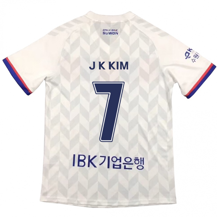 Niño Fútbol Camiseta Ki-Jun Kim #7 Blanco Azul 2ª Equipación 2024/25 México