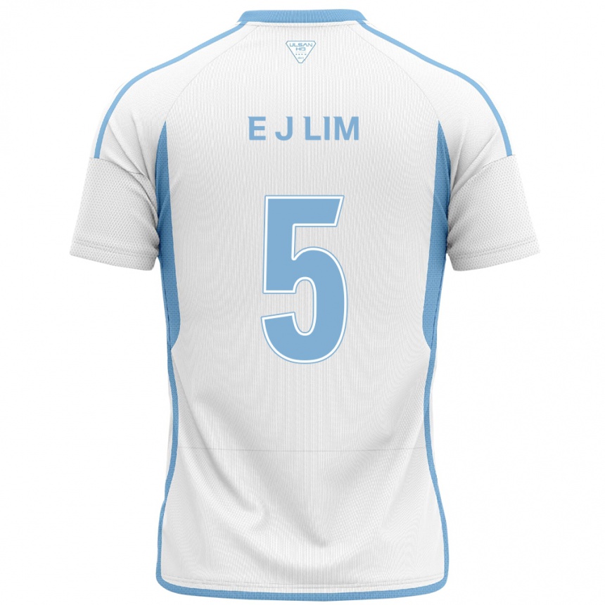 Niño Fútbol Camiseta Jong-Eun Lim #5 Blanco Azul 2ª Equipación 2024/25 México