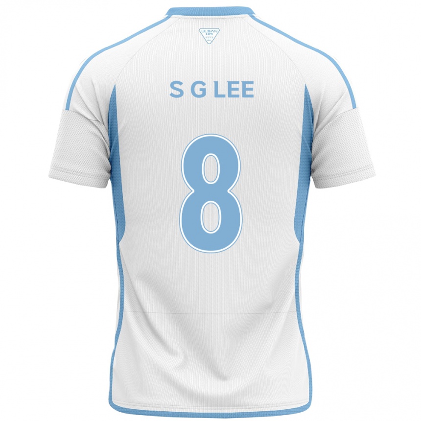 Niño Fútbol Camiseta Gyu-Sung Lee #8 Blanco Azul 2ª Equipación 2024/25 México