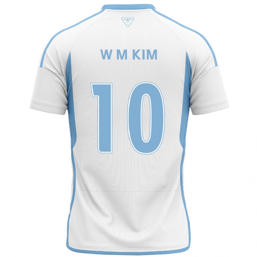 Niño Fútbol Camiseta Min-Woo Kim #10 Blanco Azul 2ª Equipación 2024/25 México